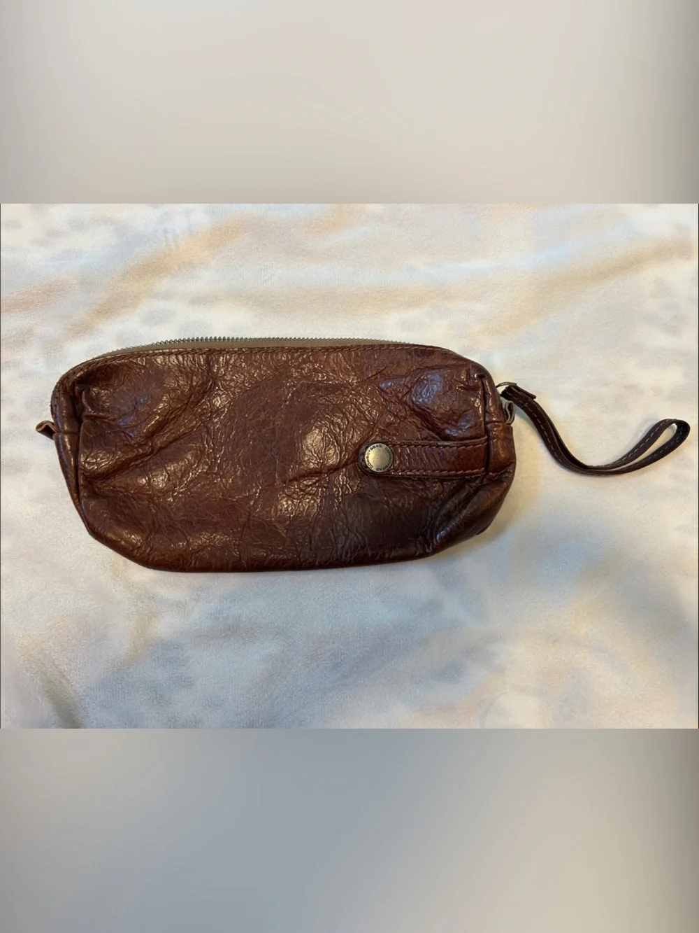 Brown Leather Wristlet